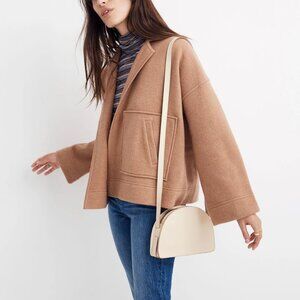 Madewell Lisbon Sweater Jacket in Heather Fawn Size S